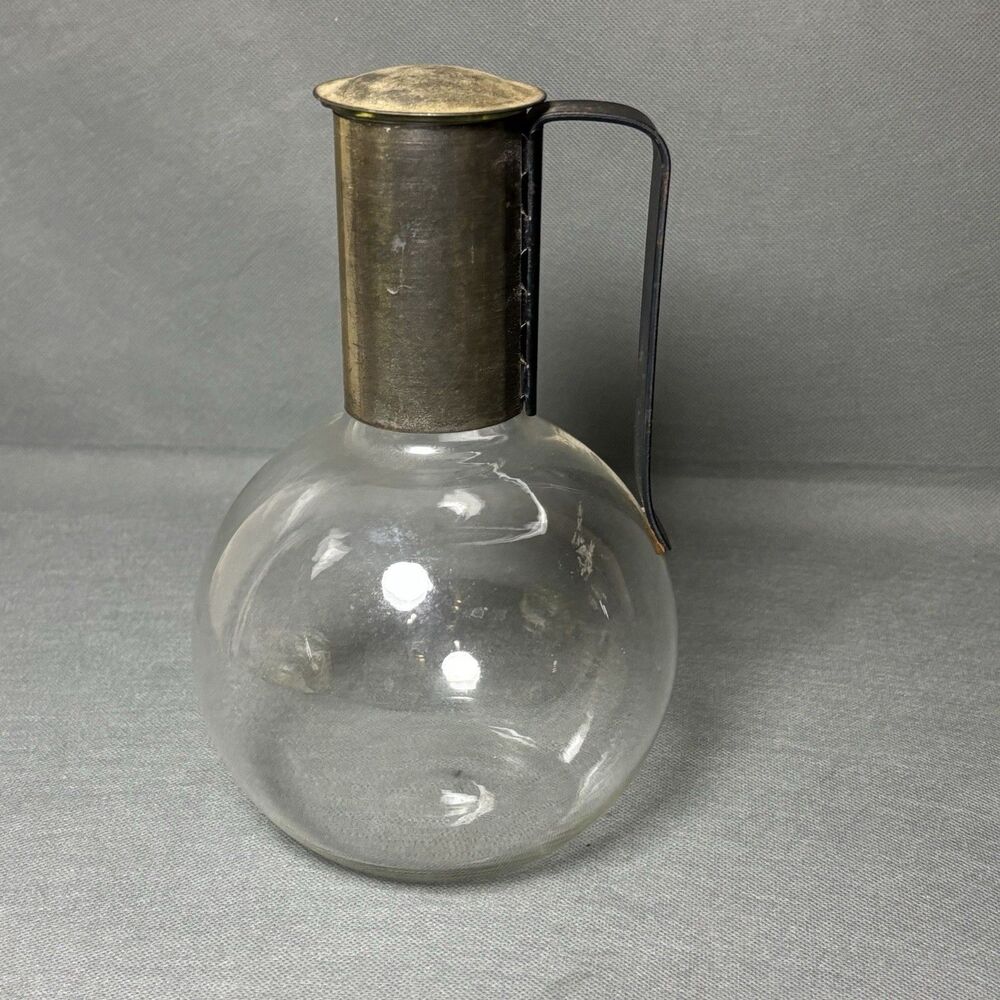 Vintage PYREX SILEX Coffee Tea Carafe w/Lid Single Glass MCM Glass Globe Carafe